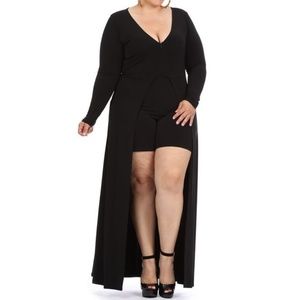 plus romper maxi dress